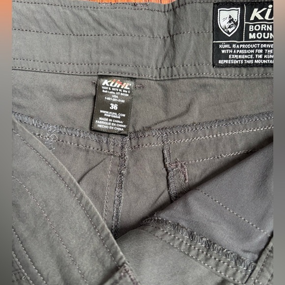 Kuhl Outdoor Men’s Shorts Size 36 Snap Closure Grey - Picture 10 of 10